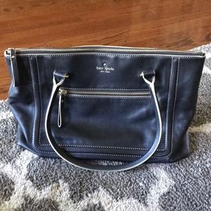 Kate Spade black leather tote $75